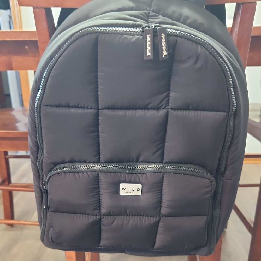 Wilo Black Quilted Women's Backpack